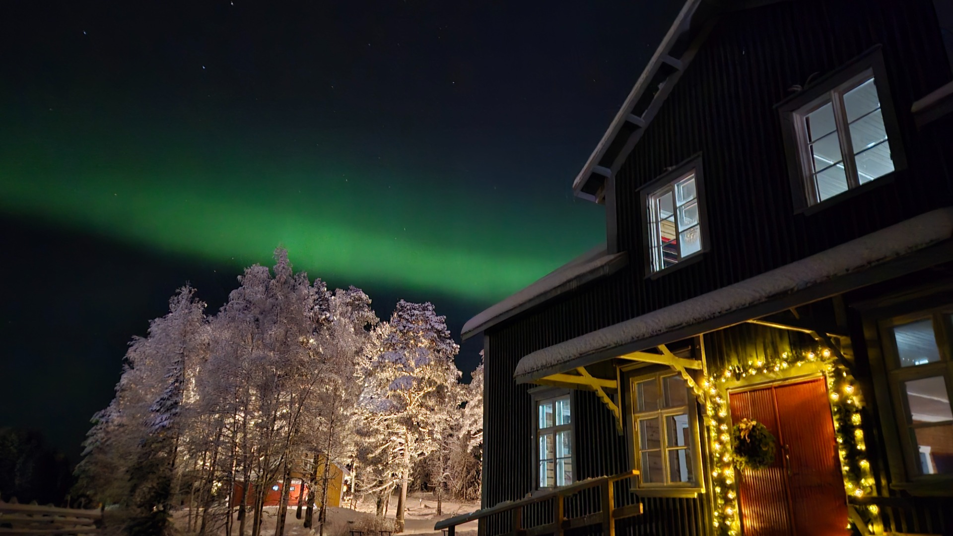 Historic Santa Station railway station in Lapland Finland